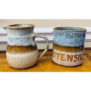 Canterbury Pottery Great Britain Utensils Pot and Pint Jug Handmade in Kent
